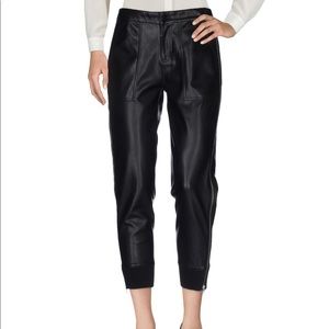 Black Orchid Faux Leather Jogger Pants